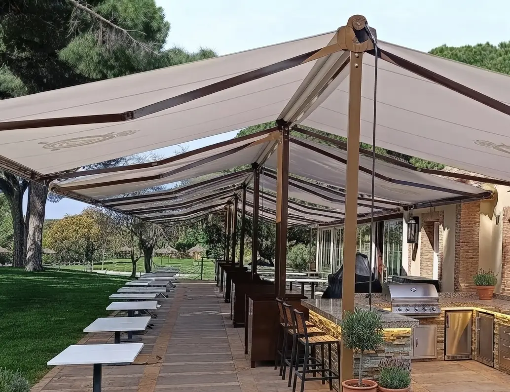 Toldos para terraza instalado en Sabadell — trabajo 4